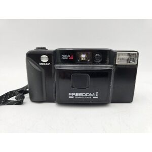 Vintage Minolta Freedom I 35MM Film Compact Camera Quartz date works